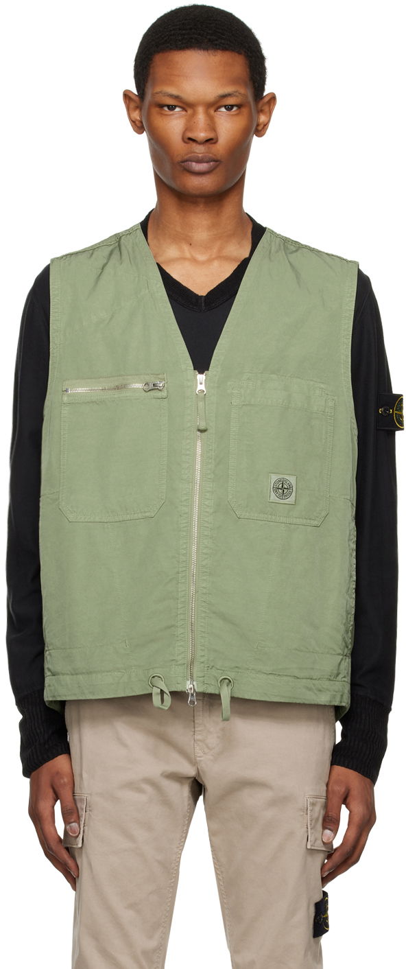 Жилетка Stone Island Garment-Dyed Зелено | 7815G0529, 0