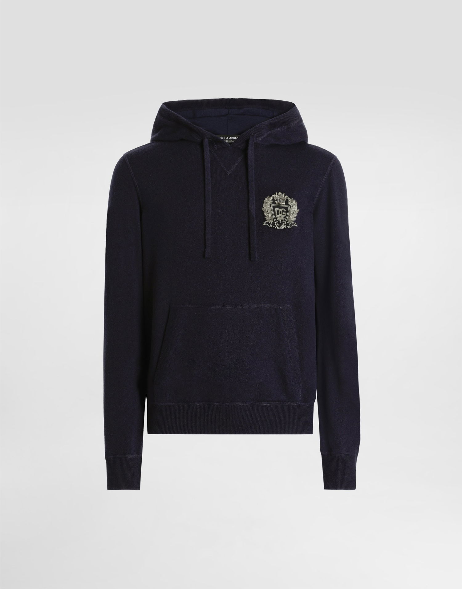 Суитчър Dolce & Gabbana Dolce & Gabbana Smooth Cashmere Hoodie Тъмно синьо | GXX20ZJBWIRB0665, 0