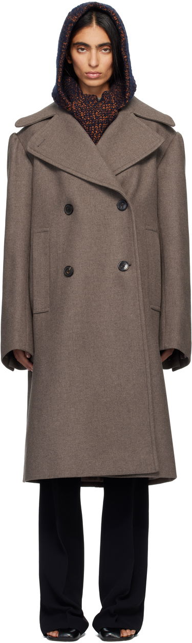 Палта Dries Van Noten Dries Van Noten Double-Breasted Coat Кафяво | 252-010270-2216, 0