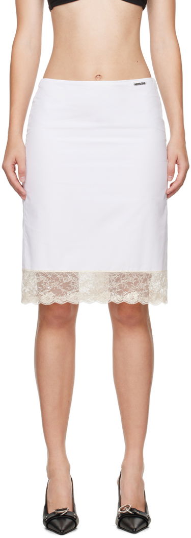 Пола We11done We11done Lace Trim Midi Skirt Бяло | WD-SK2-24-260-W-WH, 0