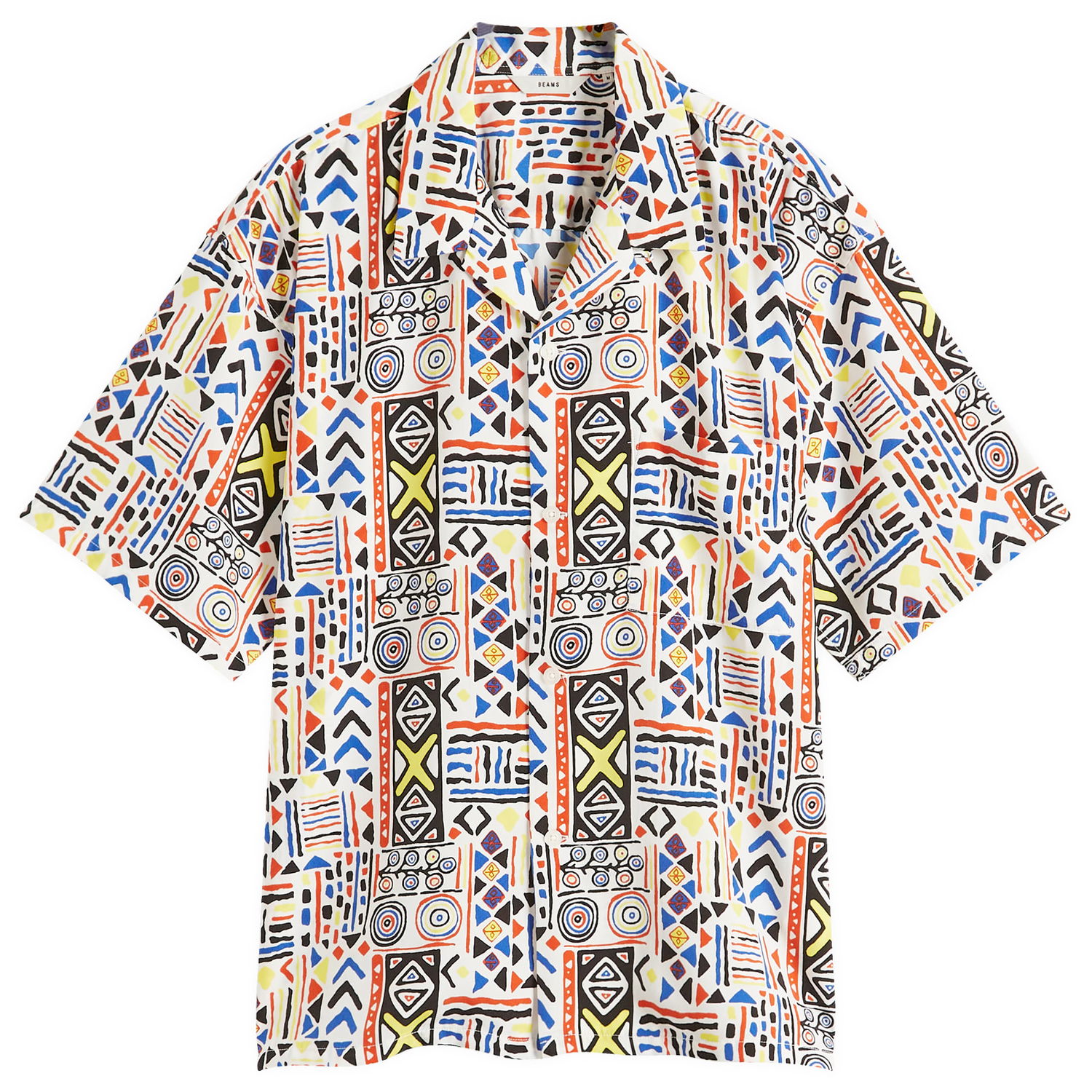 Риза BEAMS BEAMS Loose Open Collar Shirt, Size Large Многоцветен | 1101-1491-803-01, 1