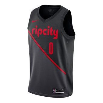 Фланелка Nike Portland Trail Blazers Damian Lillard City Edition Swingman Jersey Сиво | AJ4640-010