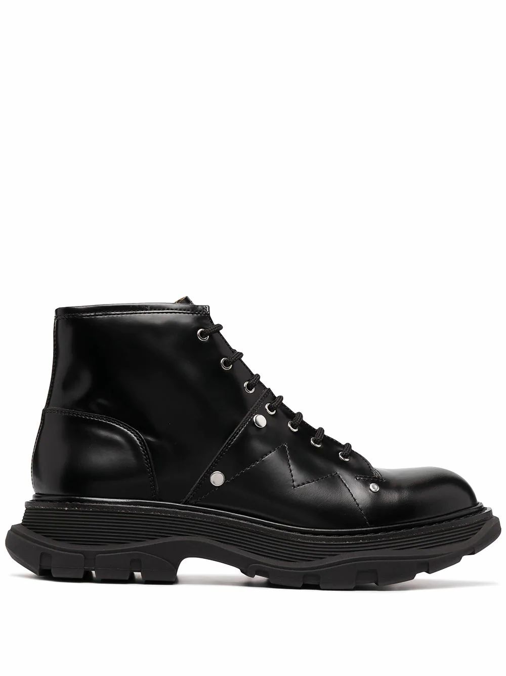 Кецове и обувки Alexander McQueen Alexander McQueen Leather Ankle Boots Черно | 604253WHZ801000, 0