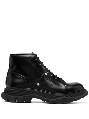 Кецове и обувки Alexander McQueen Alexander McQueen Leather Ankle Boots Черно | 604253WHZ801000, 0