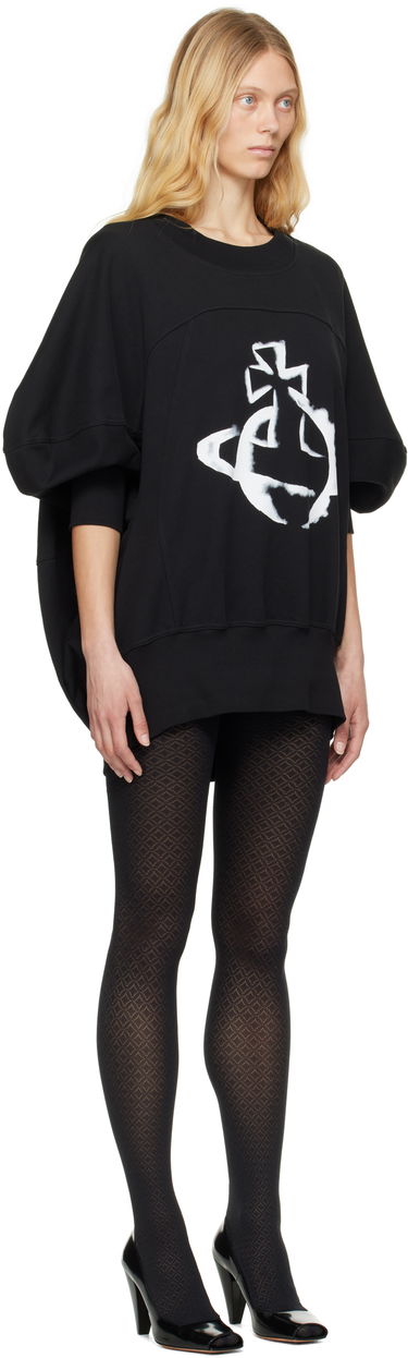 Пуловер Vivienne Westwood Vivienne Westwood Stencil Orb Overhead Sweat Minidress Черно | 1I01000X-J006O-, 1