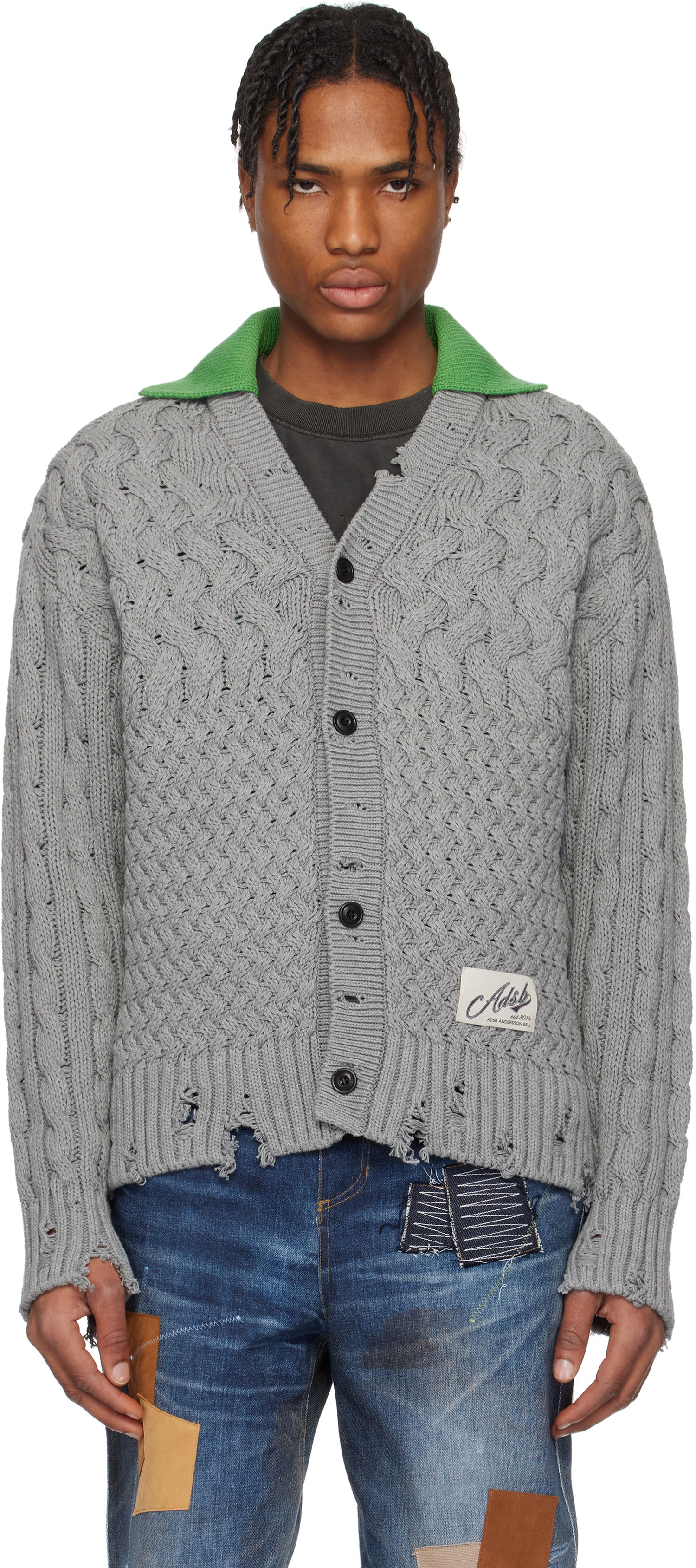 Пуловер Andersson Bell Andersson Bell V-Neck Knit Cardigan Сиво | atb1241m, 0