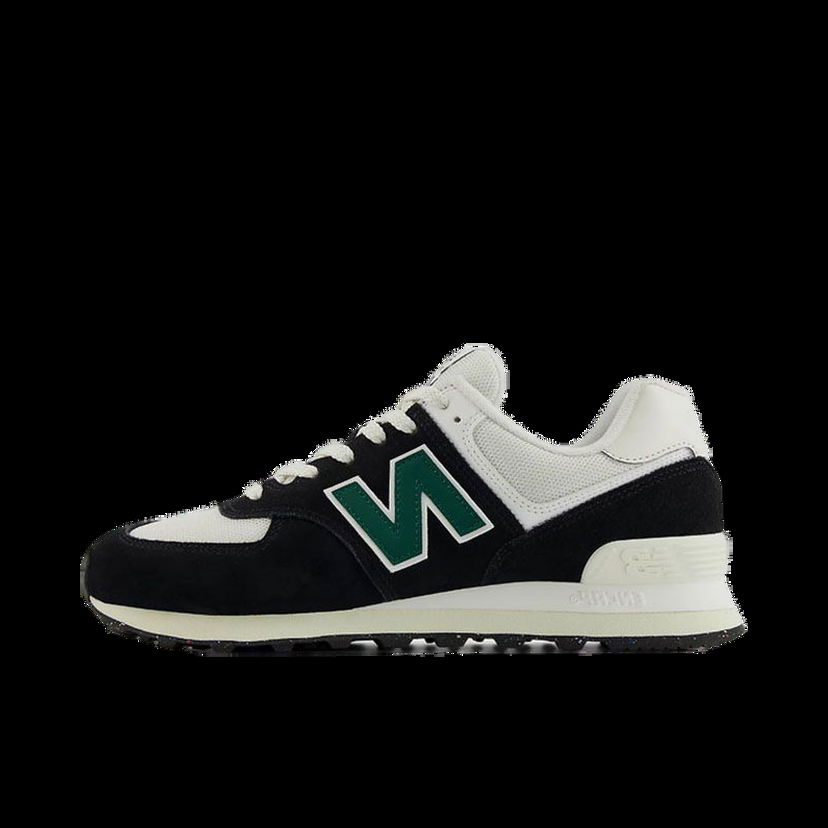 Кецове и обувки New Balance 574 Black White Marsh Green Черно | U574RBG