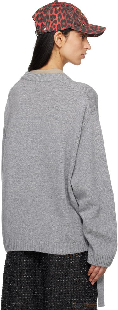 Пуловер GANNI GANNI Future Mixed Wool Oversized Sweater Сиво | K2488, 2