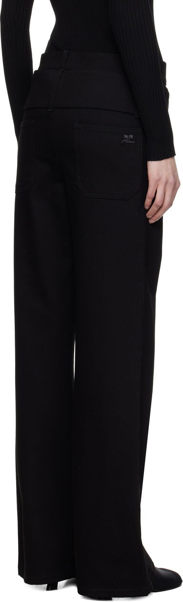 Панталони Courrèges Courrèges Double Belt Jeans Черно | 125DPA313DE0020, 2