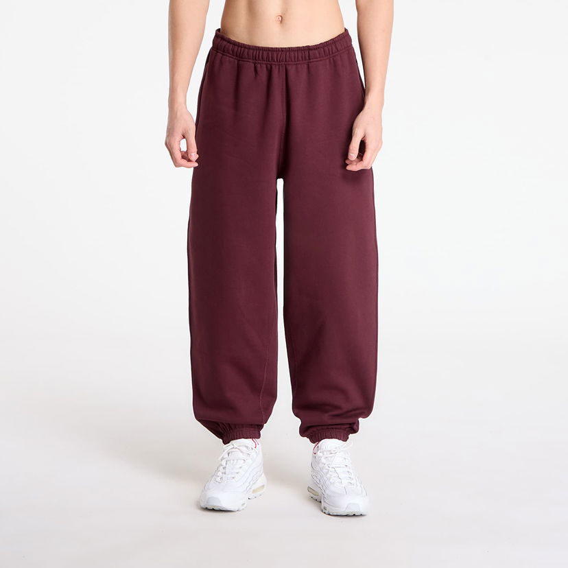 Спортни панталони Nike Sweatpants Solo Swoosh Cuffed Fleece Pants Бургунди | HV1088-652