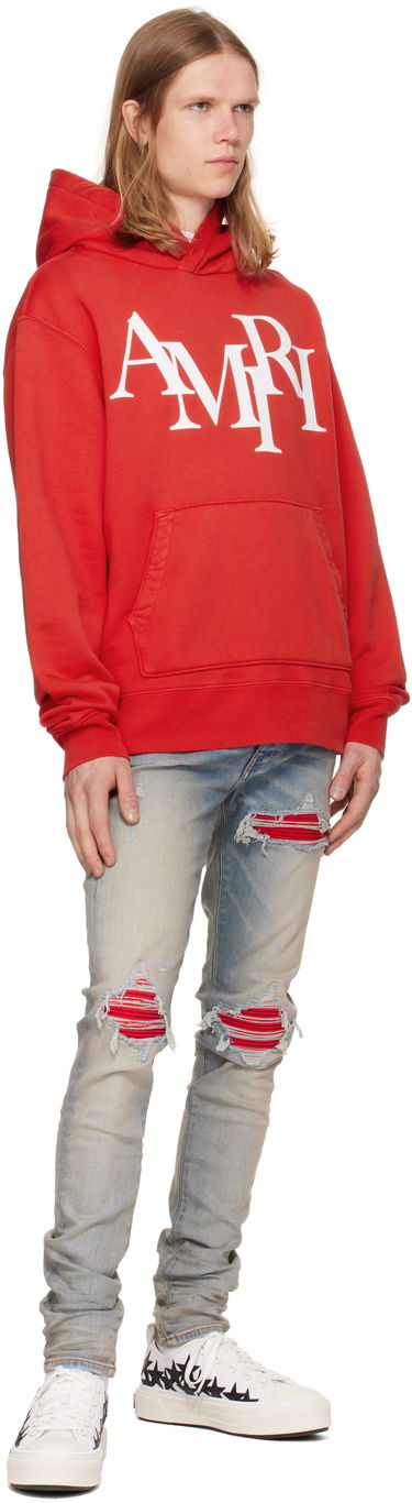 Дънки AMIRI Distressed Slim Jeans Синьо | AMDNSY1056, 3