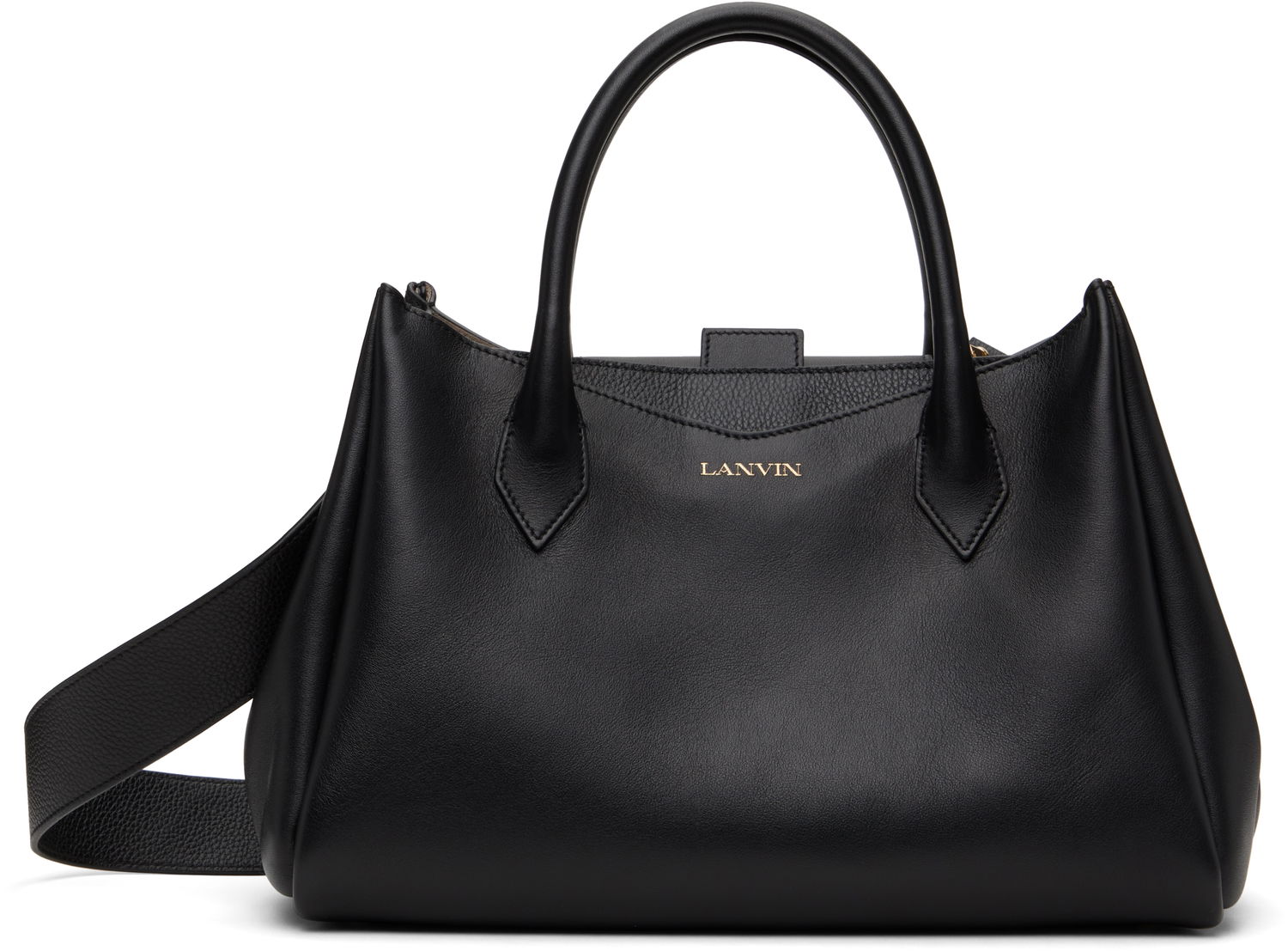 Дамска чанта LANVIN Lanvin L'Octave Leather Day Bag Черно | LW-BGSC01-PIGR-A24, 0