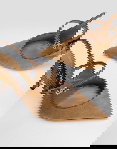 Аксесоари Dolce & Gabbana Dolce & Gabbana Suede And Nappa Leather Slingbacks Бежово | CG0974AQ1348S727, 3
