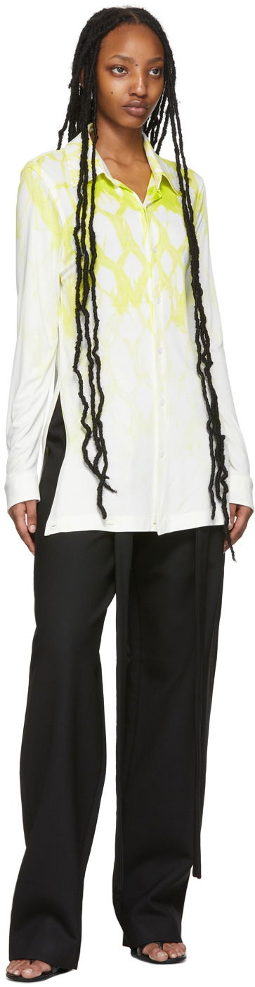Риза Dion Lee Shibori Print Relaxed Shirt Бяло | C5013R22, 3