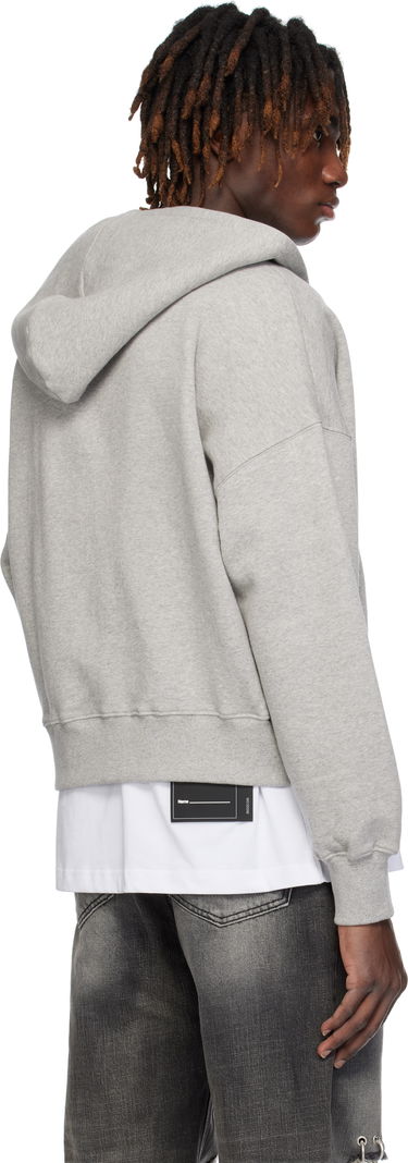 Суитчър We11done We11done Logo Zip-Up Cropped Hoodie Сиво | WD-TJ0-25-815-U-MG, 2