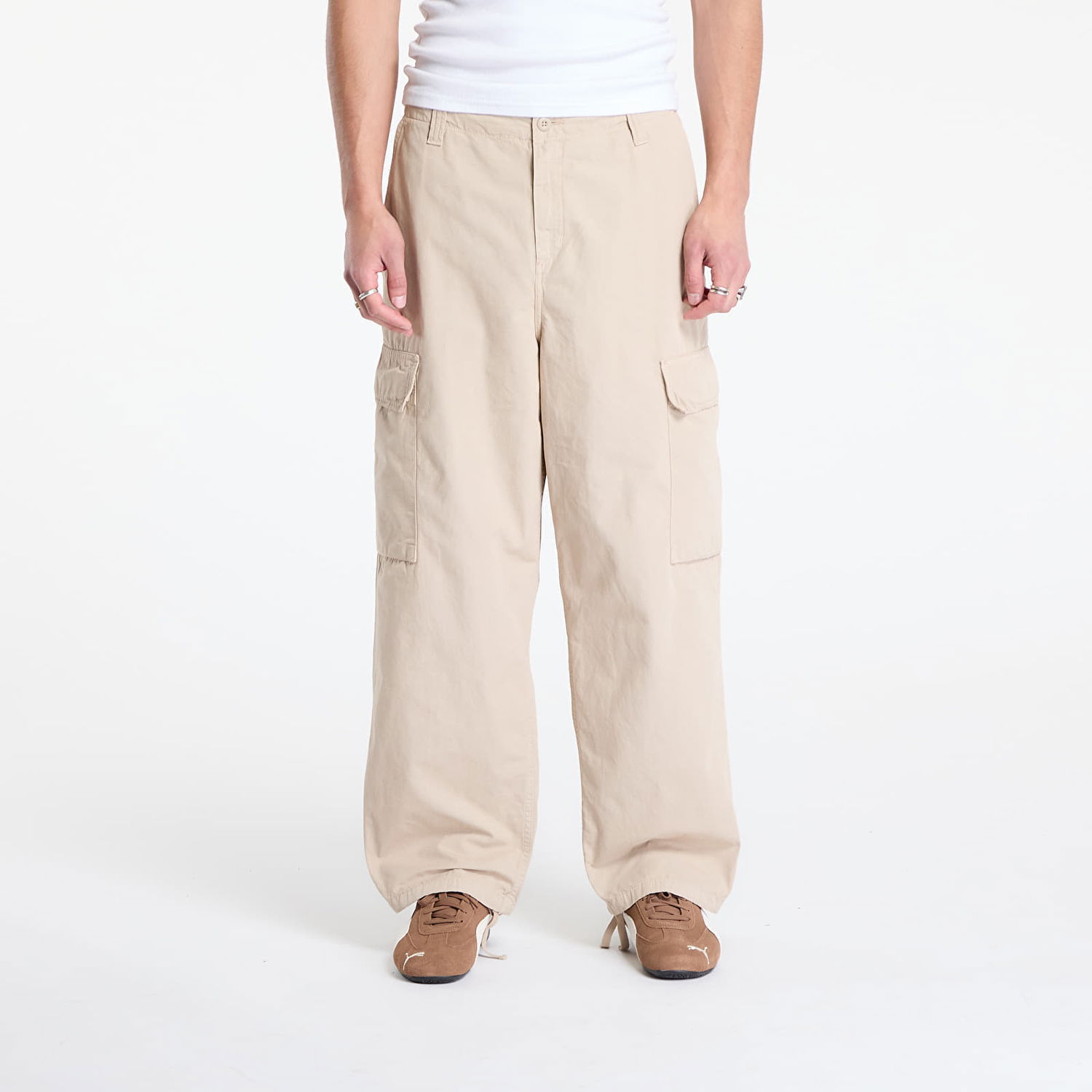 Карго панталони Carhartt WIP Kade Cargo Pant Garment Dyed Бежово | I035564.G1GD, 0