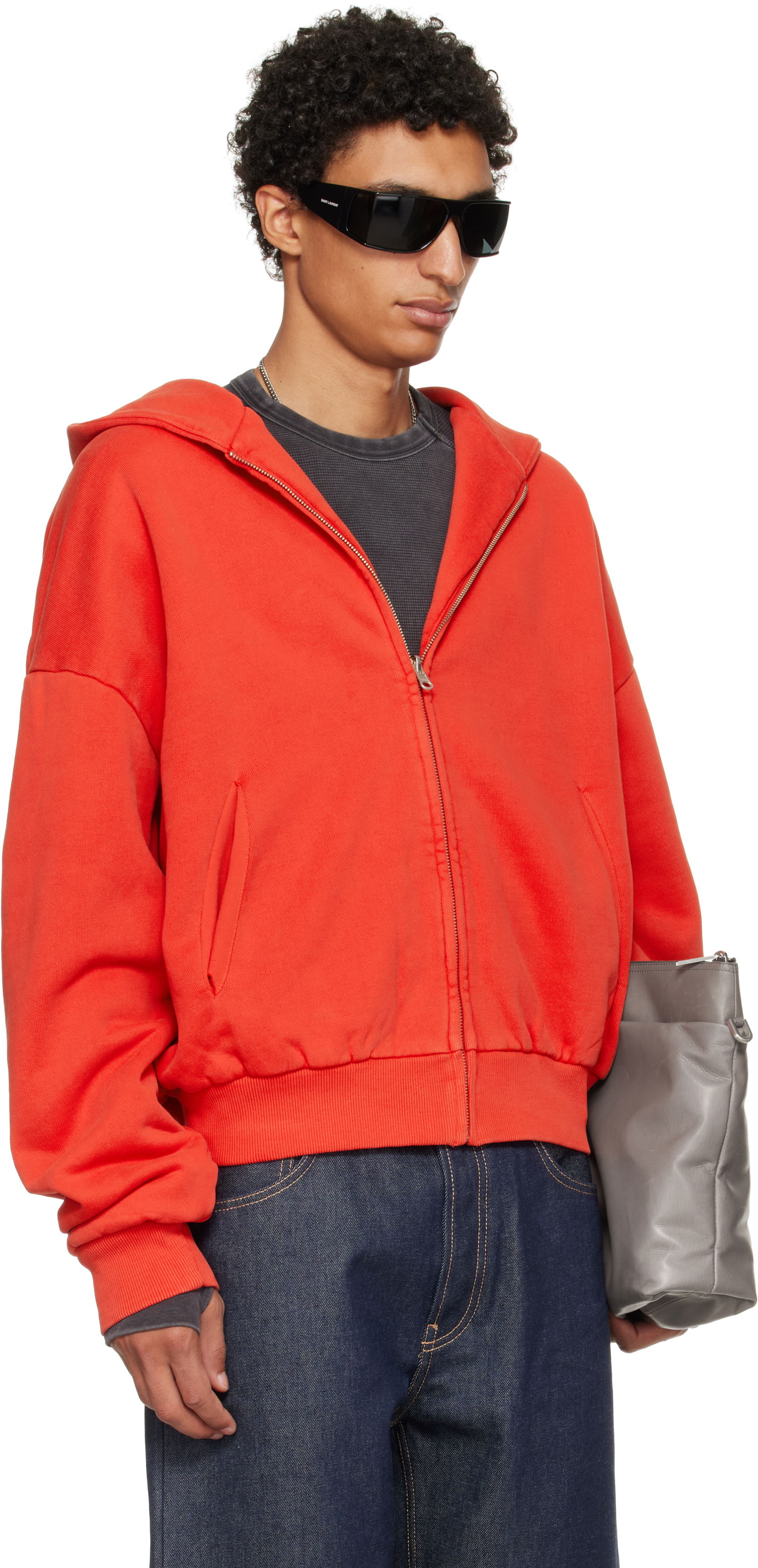 Суитчър Entire Studios Entire Studios Thermal Zip-Up Hoodie Червено | ES2488CH, 1