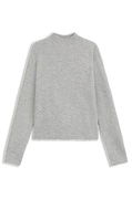 Mock-neck sweater in a wool blend with cashmere