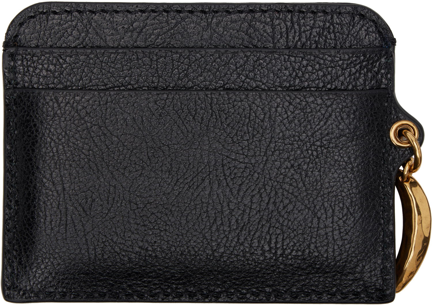 Портфейл CHLOÉ Chloé Banana Charm Card Holder Черно | CH25SP544N72, 1