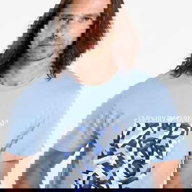 Тениска Emporio Armani Emporio Armani Crew Neck Ashley Print Lettering T-Shirt Синьо | EM000574AF12349F9029, 1