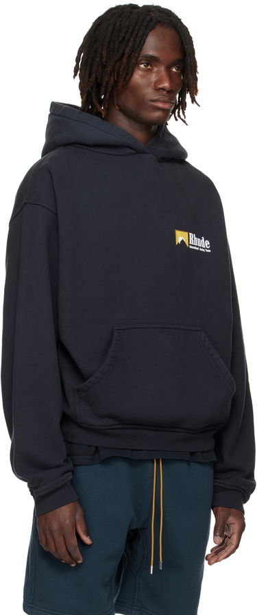 Суитчър Rhude Rhude International Racing Logo Hoodie Черно | RHPF25HO07012, 1