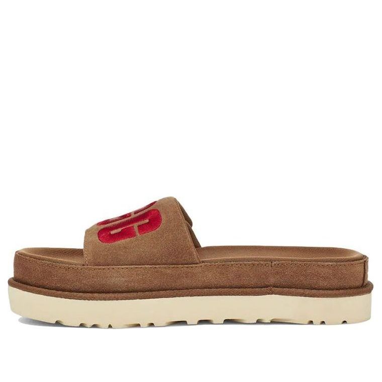 Кецове и обувки UGG Laton Thick Sole Slide Slippers Кафяво | 1110110-CHE