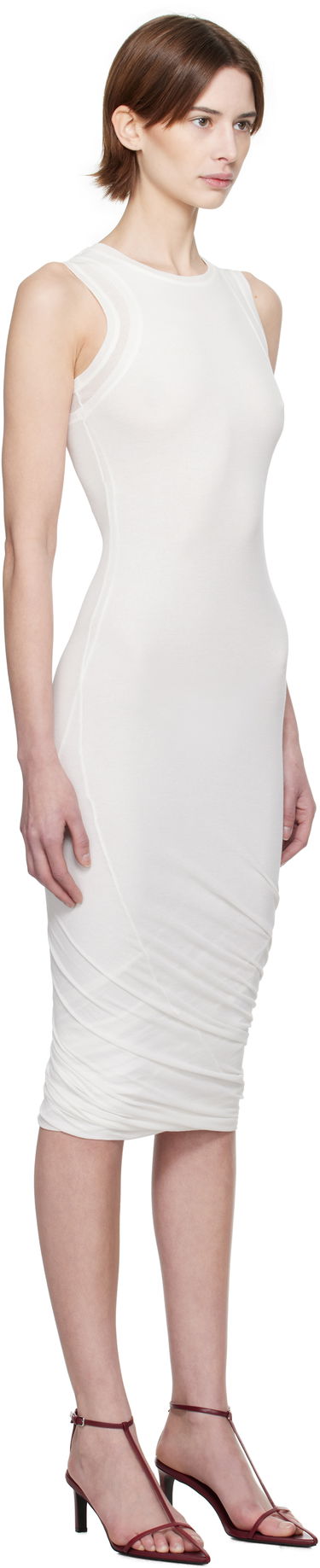 Pокля Jil Sander Jil Sander Sleeveless Twisted Midi Dress Бяло | J02CT0505_J20249, 1