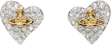 Обеци Vivienne Westwood Vivienne Westwood Tiny Diamante Heart Earrings Металик | 62010041-02P580-, 0