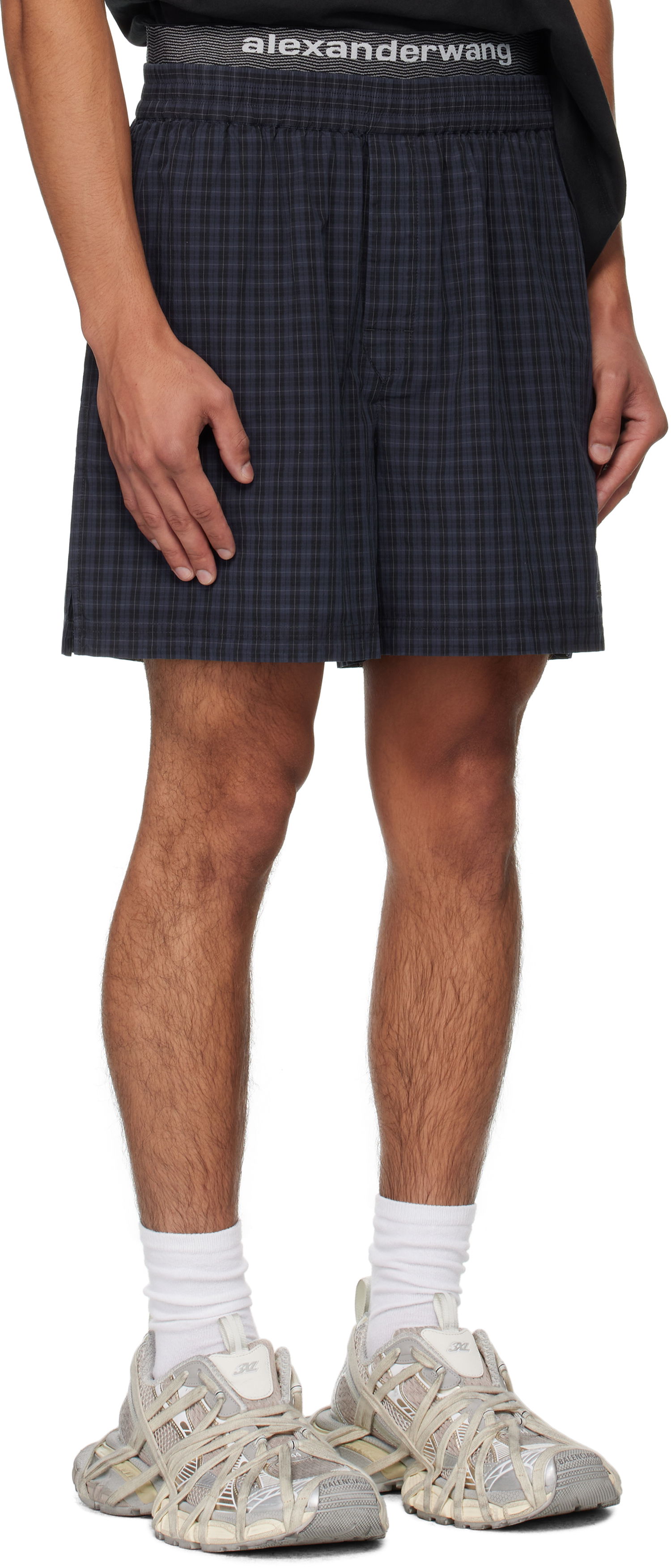 Къси панталони Alexander Wang Alexander Wang Graphic Shorts Тъмно синьо | 6WC3254099, 1