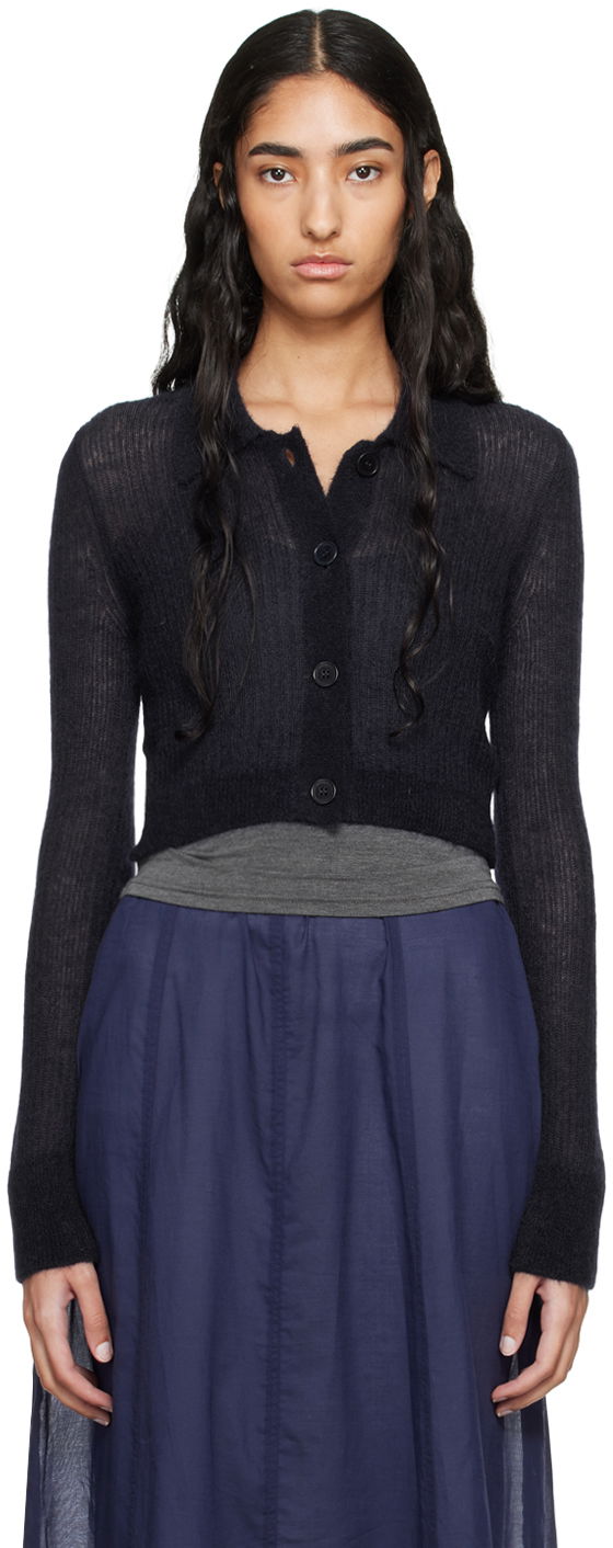 Пуловер Cecilie Bahnsen Cecilie Bahnsen Jacqueline Cropped Cardigan Черно | 2.24KNI52004 JAQUELINE CARDIGAN