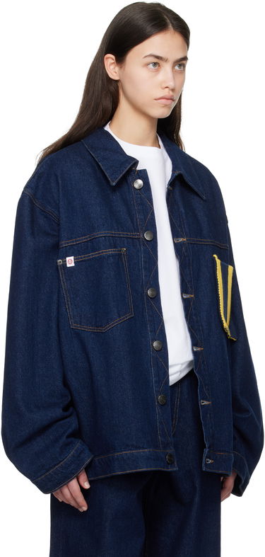 Яке Charles Jeffrey Loverboy Charles Jeffrey LOVERBOY Knit Patch Cargo Denim Jacket Синьо | 054010201, 1