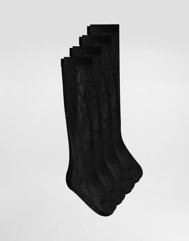 Чорапи Dolce & Gabbana Dolce & Gabbana Three-Pack of Knee-High Nylon Socks Черно | O4A44TON02SN0000, 0