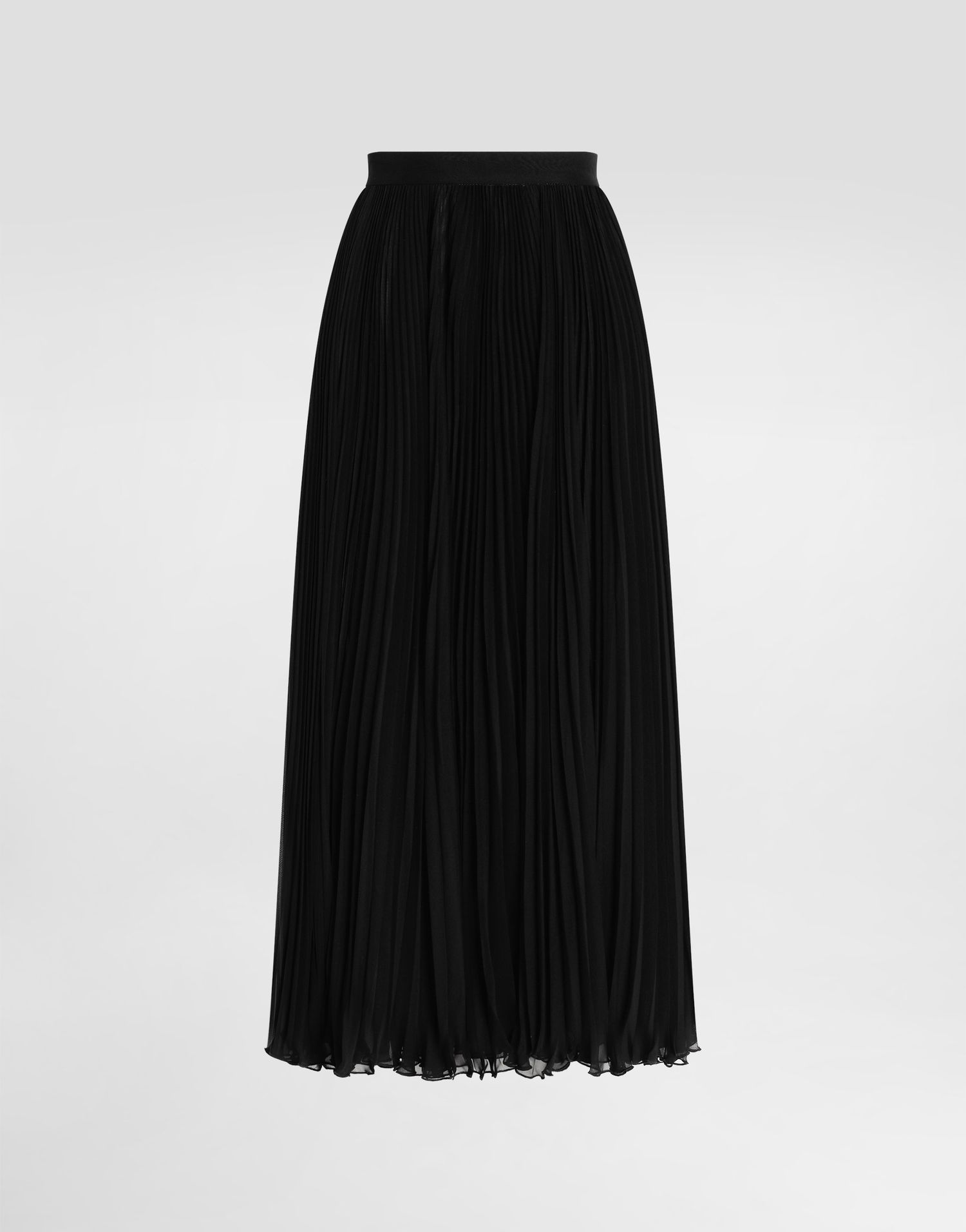 Пола Dolce & Gabbana Dolce & Gabbana Long Pleated Chiffon Skirt Черно | F4BCITFUSNWN0000, 0