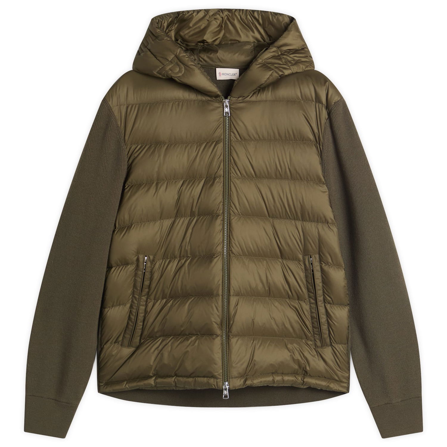 Яке Moncler Hybrid Zip-Through Hooded Jacket, Size Large Зелено | 9B000-06-M1131-825, 0