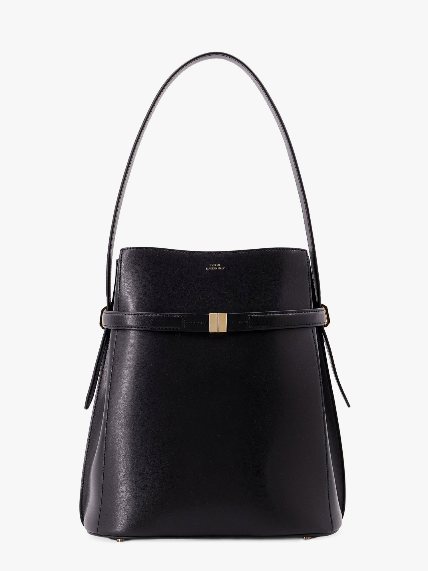 Дамска чанта TOTEME Belted Toteme Leather Shoulder Bag Черно | 244WAL0048LE0025001, 0