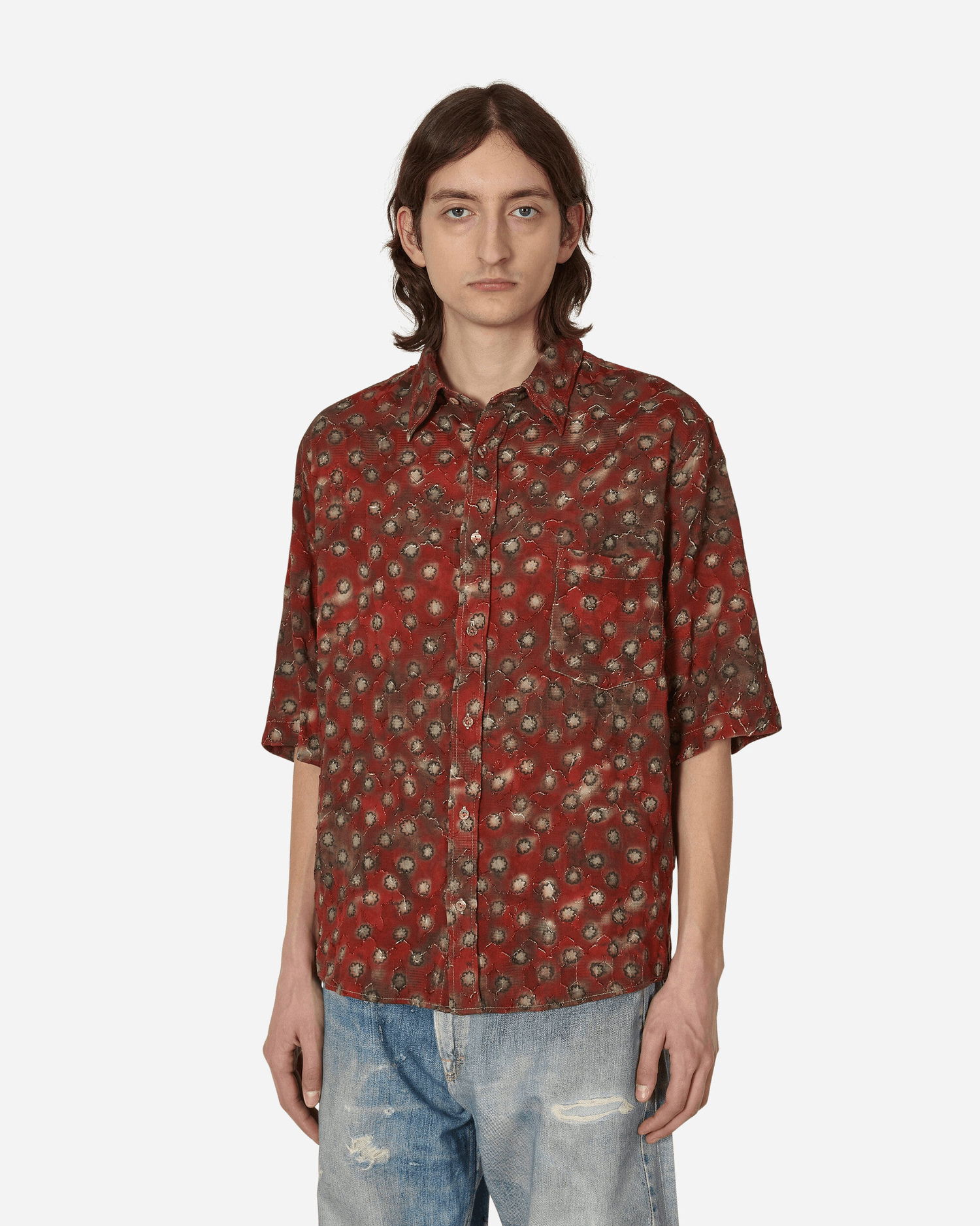 Риза Acne Studios Printed Button-Up Shirt Кафяво | BB0519- DCK, 0