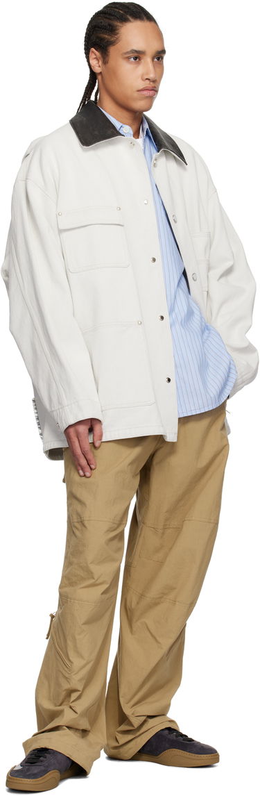 Панталони WOOYOUNGMI WOOYOUNGMI Cotton Parachute Trousers Бежово | W251PT07, 3