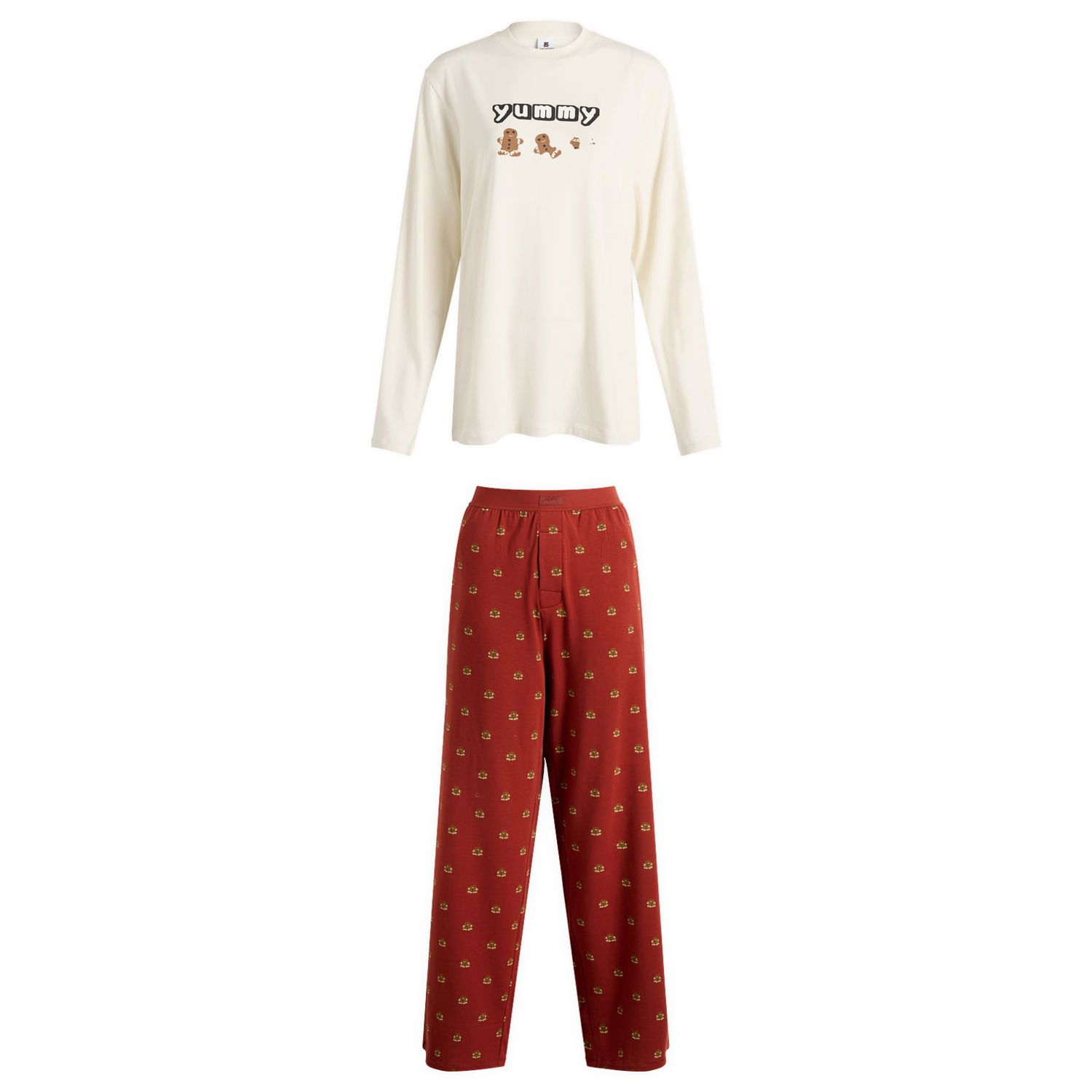Пижама SKIMS CPFM Boyfriend Long Sleeve & Pant Set Yummy Print Многоцветен | ST-SET-10926W-MYG, 0