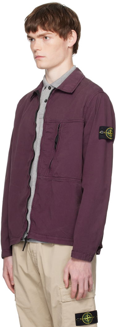 Яке Stone Island Supima Cotton Twill Stretch-TC Jacket Бургунди | K2S15 1200003 S0010, 3