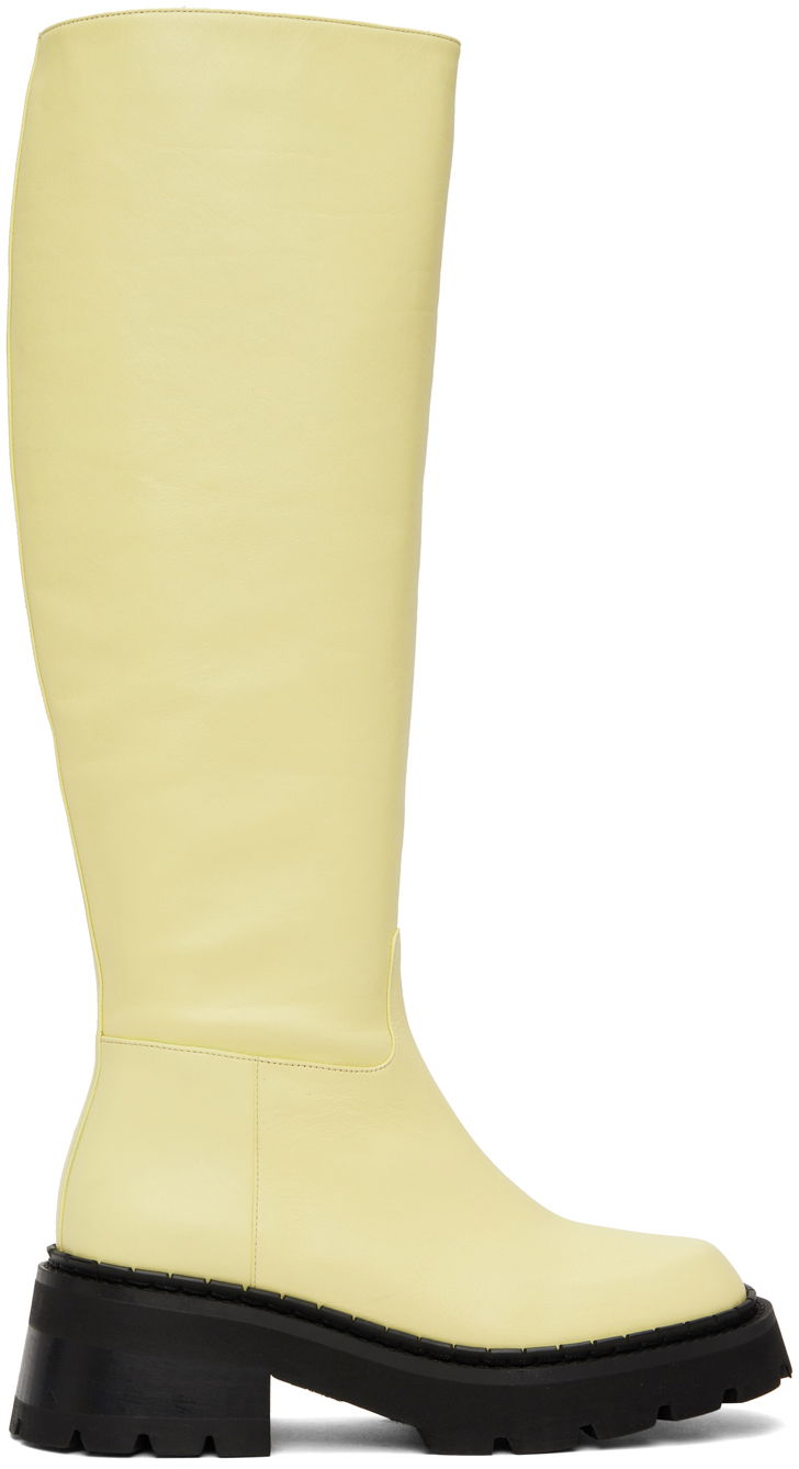 Палта BY FAR BY FAR Russel Knee-High Boots Жълто | 22FWRUSDIVRSSP, 0