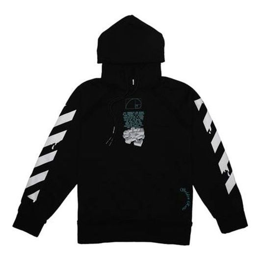 Суитчър Off-White Virgil Abloh Dripping Arrows Incompiuto Hoodie Черно | OMBB057R20E300051001, 0