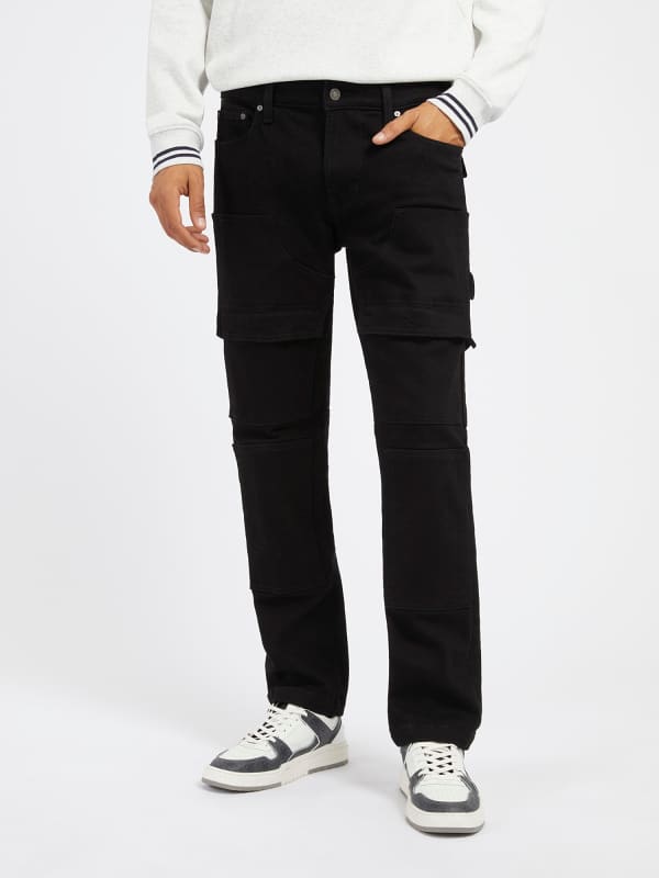 Дънки GUESS Mid Rise Cargo Denim Pant Черно | M4RAR4D58I0, 0