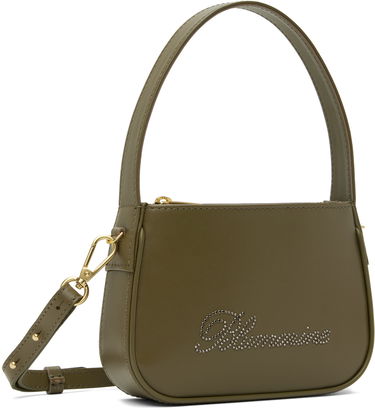 Чанта през рамо Blumarine Rhinestone Logo Shoulder Bag Зелено | P4HHW004A, 1