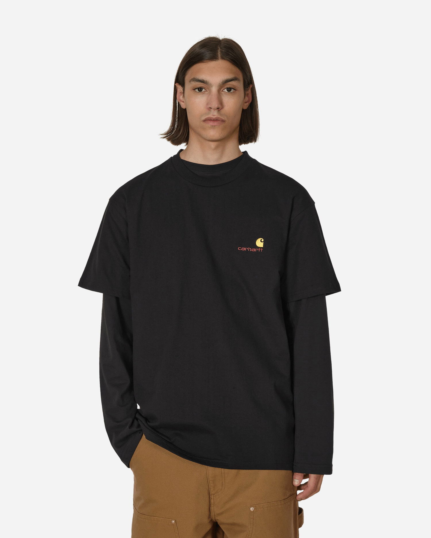 Тениска Carhartt WIP American Script T-Shirt Черно | I029956_89_XX, 0