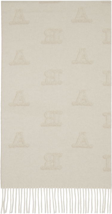Шал Max Mara Wsklause Monogram Jacquard Fringed Scarf Бежово | 2524546302600, 1