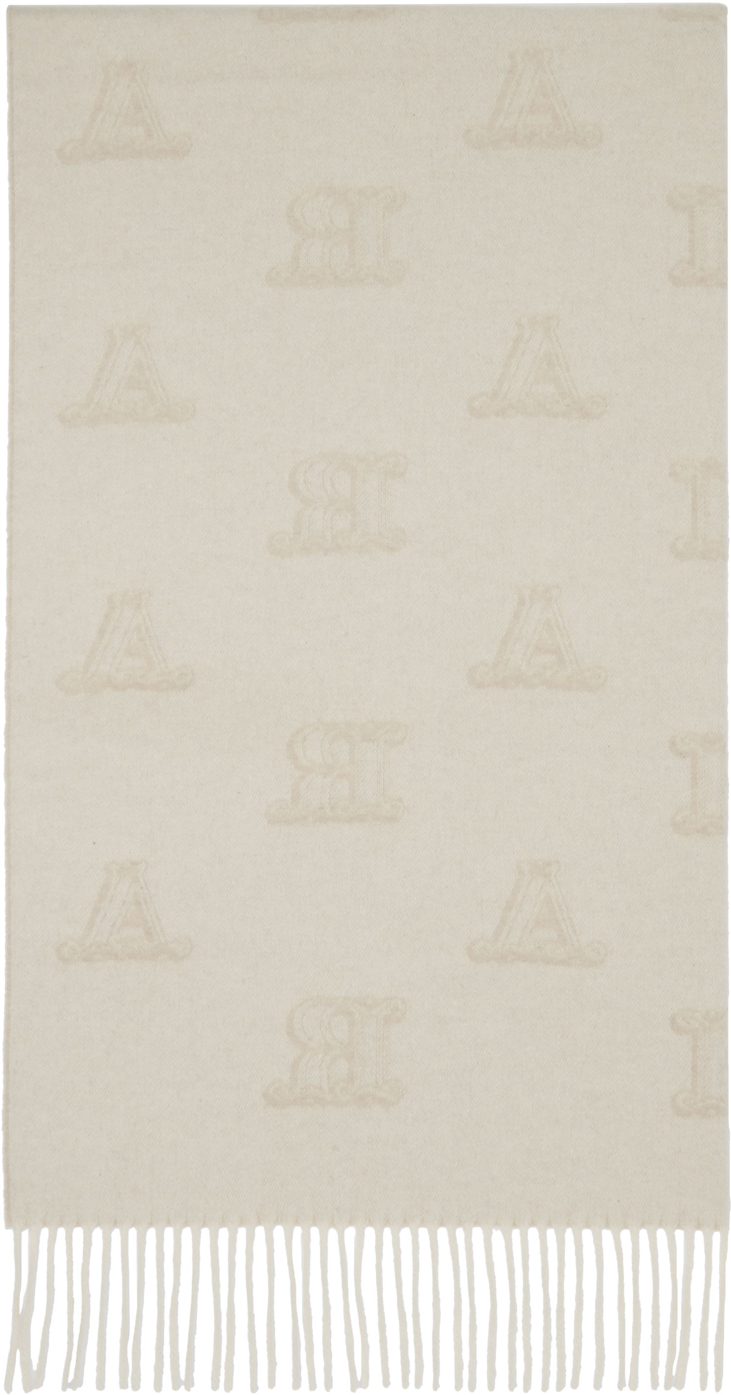 Шал Max Mara Wsklause Monogram Jacquard Fringed Scarf Бежово | 2524546302600, 1