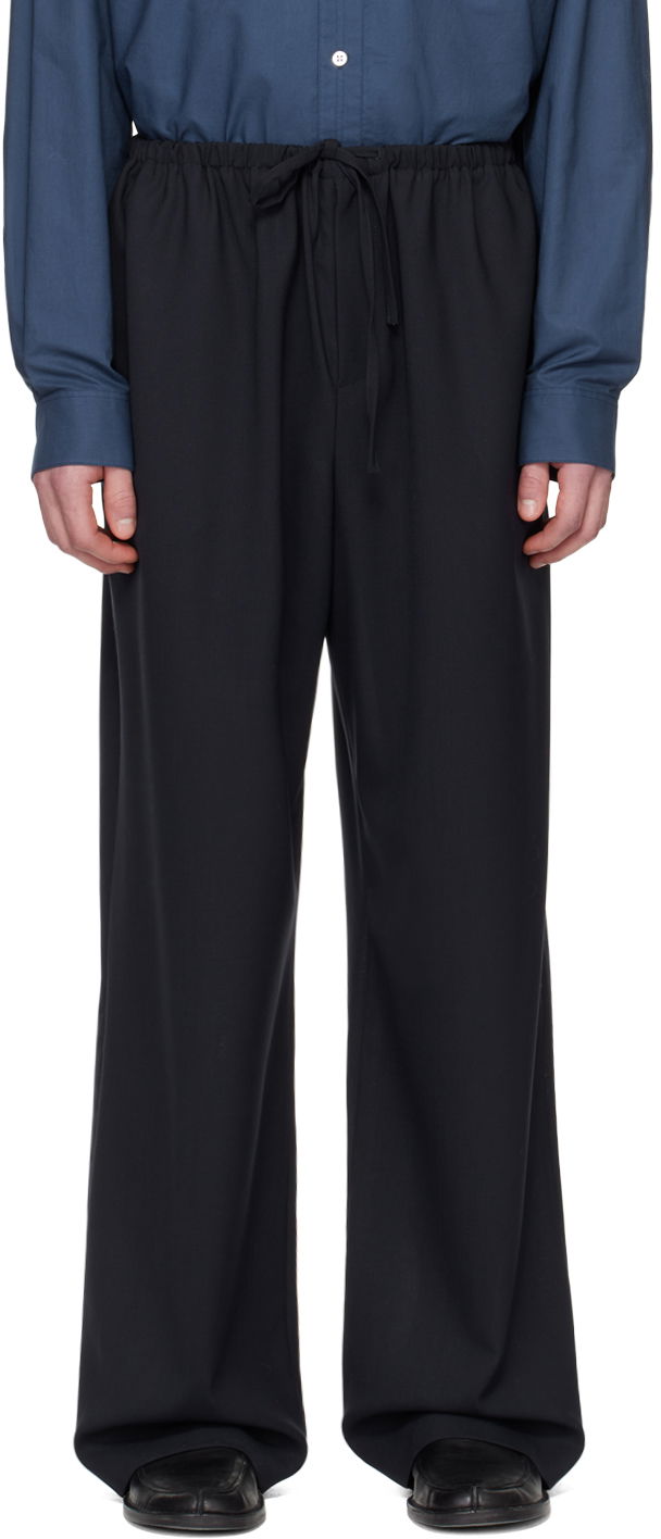 Donatello Navy Wide Leg Trousers