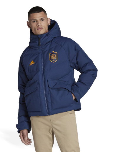 Яке adidas Performance Spain Lifestyler Down Jacket Тъмно синьо | HE8906