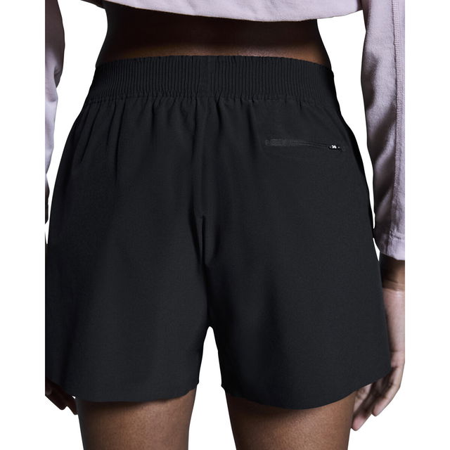 Train Running Shorts with Elastic Waist and Zippered Back Pocket