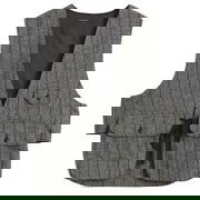 Herringbone Wool Fowl Vest, Size Small